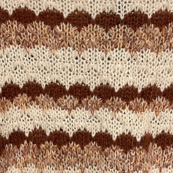 NWT Anthropologie Elsamanda Italy Stripe Chunky Alpaca Wool Blend Sweater M - Picture 3 of 5